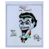 Bob Kane original hand drawn and signed Joker...