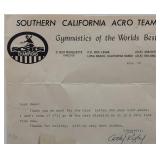 Olympic Champion Cathy Rigby signed letter