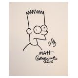 Bart Simpson drawn and signed sketch