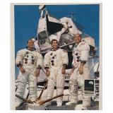 Apollo 12 official NASA photo with Apollo 8 stamp