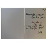 Celia Kaye signed Christmas card