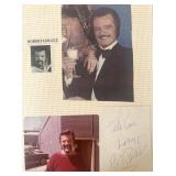 Robert Goulet signed album page collage