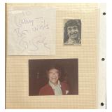 Soupy Sales signed photo album page