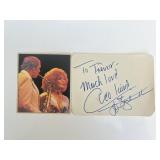 Jazz singer Cleo Laine signed note