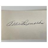 NY Yankees Allie Reynolds original signature
