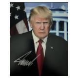 US President Donald Trump signed photo