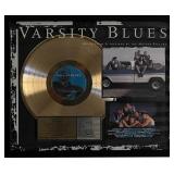 Varsity Blues RIAA award custom framed
