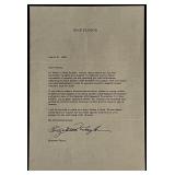 1985 Letter from Elizabeth Taylor Regarding...