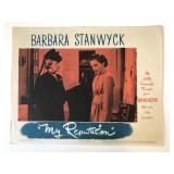 My Reputation original 1946 vintage lobby card