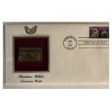 Thornton Wilder gold stamp replica FDC