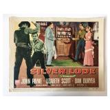 Silver Lode original 1954 vintage lobby card