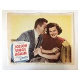 Jolson Sings Again original 1949 vintage lobby...