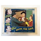 Bride for Sale original 1949 vintage lobby card