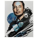 Elon Musk signed photo