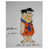 Fred Flintstone Hannah Barbera signed sketch