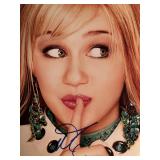 Miley Cyrus signed photo