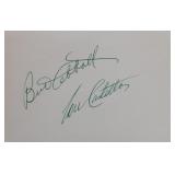 Bud Abbott and Lou Costello signed slip