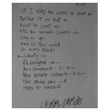 Grateful Dead Jerry Garcia signed setlist