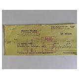 Zeppo Marx signed check