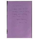 The Jack Benny Show Joan Benny Signed Letter