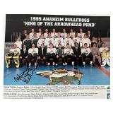 1995 Anaheim Bullfrogs signed team photo