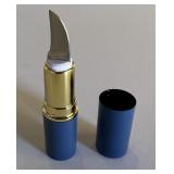 Lipstick case pocket knife prop