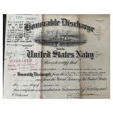 1945 United States Navy Honorable Discharge...