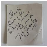Jazz Musician Bob Crosby signed note
