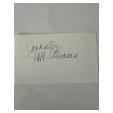 WH Abrams original signature