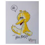 Big Bird sketch signed by Caroll Spinney
