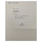 Shirley MacLaine signed letter