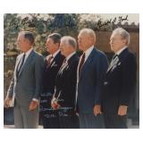 4 American Presidents signed photo. GFA...