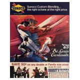 St Louis Cardinals 1973 scorecard. 8x11 inches