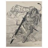 1994 Rich Larson Cult of the Cat mini poster