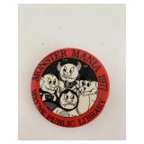 Monster Mania Wayne Public Library vintage pin