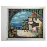 Seaside Restaurant Vista original painting on...