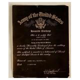 1946 Army Honorable Discharge Certificate for...