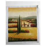 Tuscan Village in Summer Landscape original...