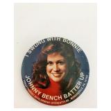 I swung with Bonnie vintage pin