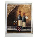 Wine and Grapes Still Life original painting on...