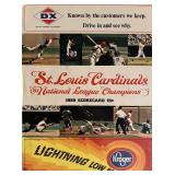 St Louis Cardinals 1969 scorecard. 8x11 inches