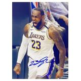 LA Lakers LeBron James facsimile signed  photo
