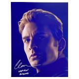 Captain America Chris Evans facsimile signed ...