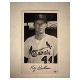 Ray Washburn facsimile signed photo. 3x5 inches