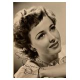 Laraine Day facsimile signed photo. 3x5 inches