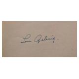 MLB Lou Gehrig signature slip