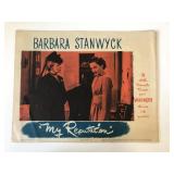 My Reputation original 1946 vintage lobby card