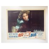 Red, Hot and Blue original 1949 vintage lobby card