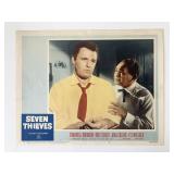 Seven Thieves original 1959 vintage lobby card
