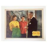 Claudia and David original 1946 vintage lobby card